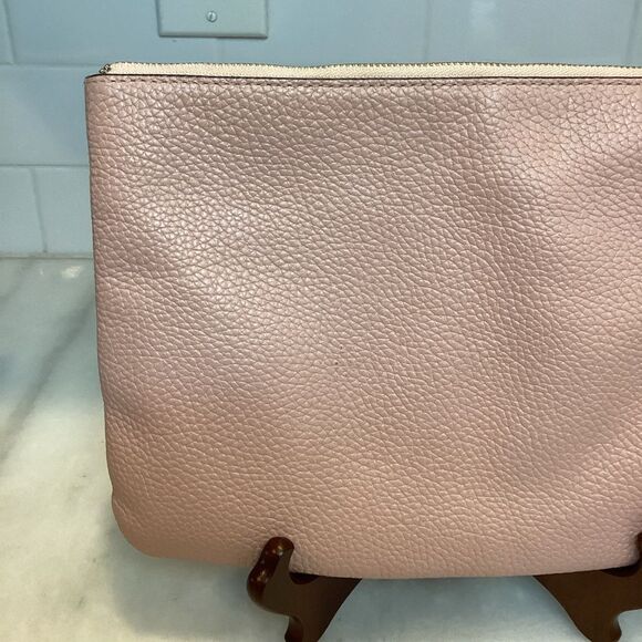 Kate Spade Sienne Logo Large Pebbled Leather Tassel Pouch Clutch - Picture 5 of 16